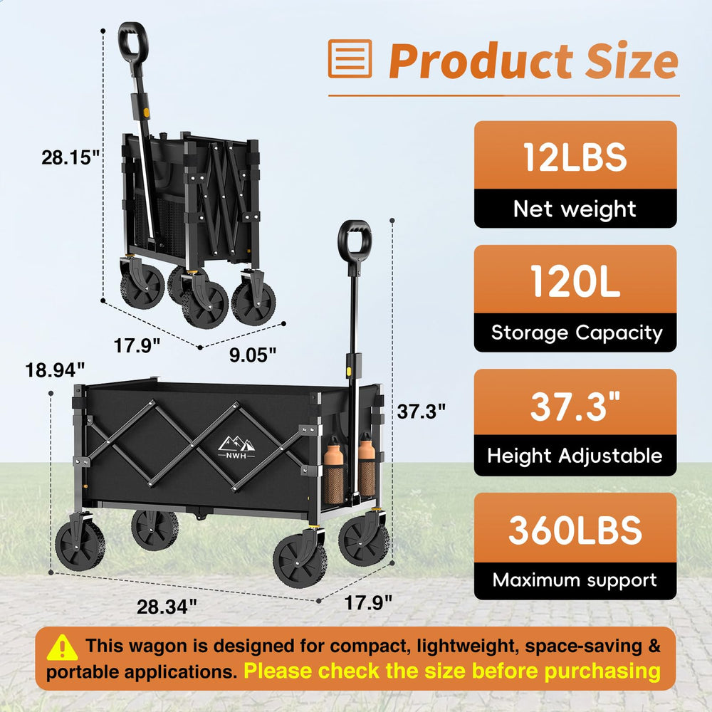 NWH folded compact storage in car trunk for easy transport benefit