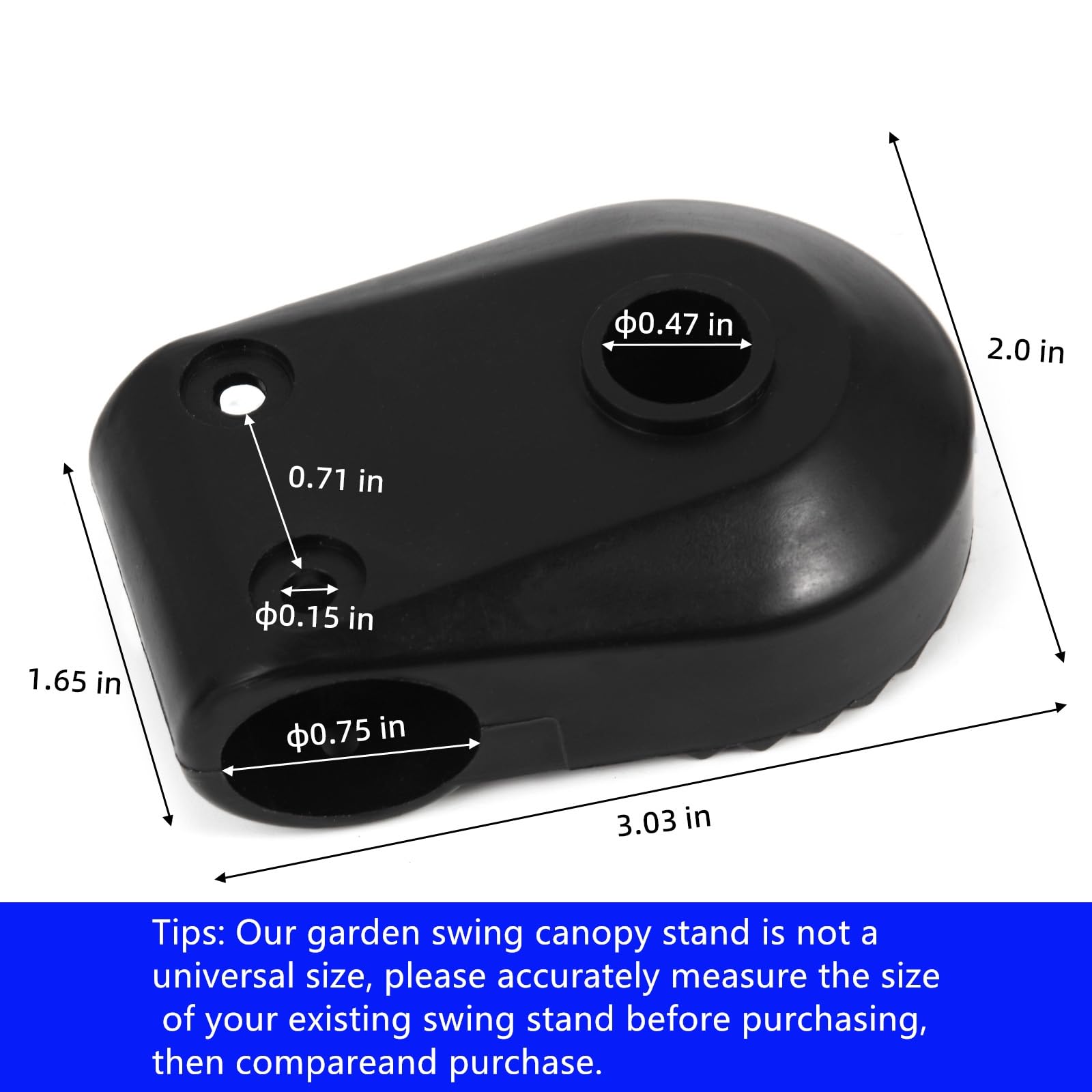 NXIEBFEK replacement fitting beside a ruler showing size for accurate measurement
