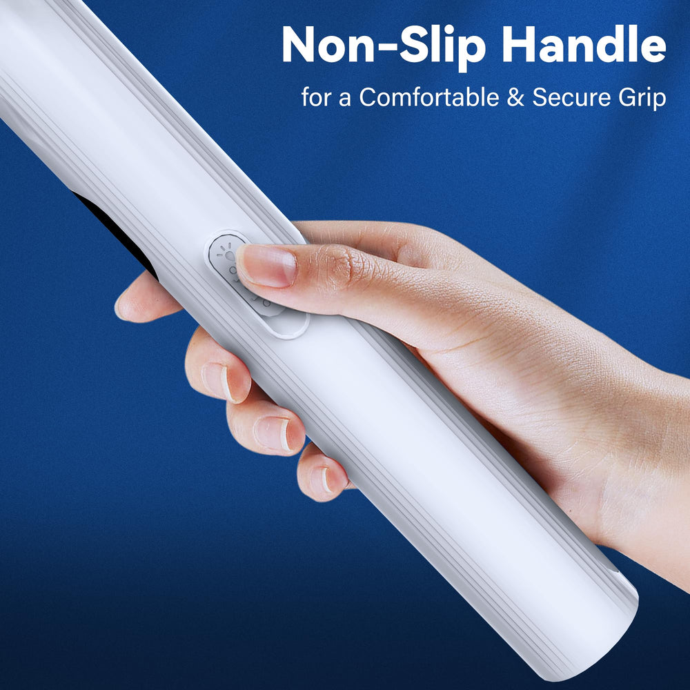 Nymrix side profile showing ergonomic non-slip handle for comfortable grip