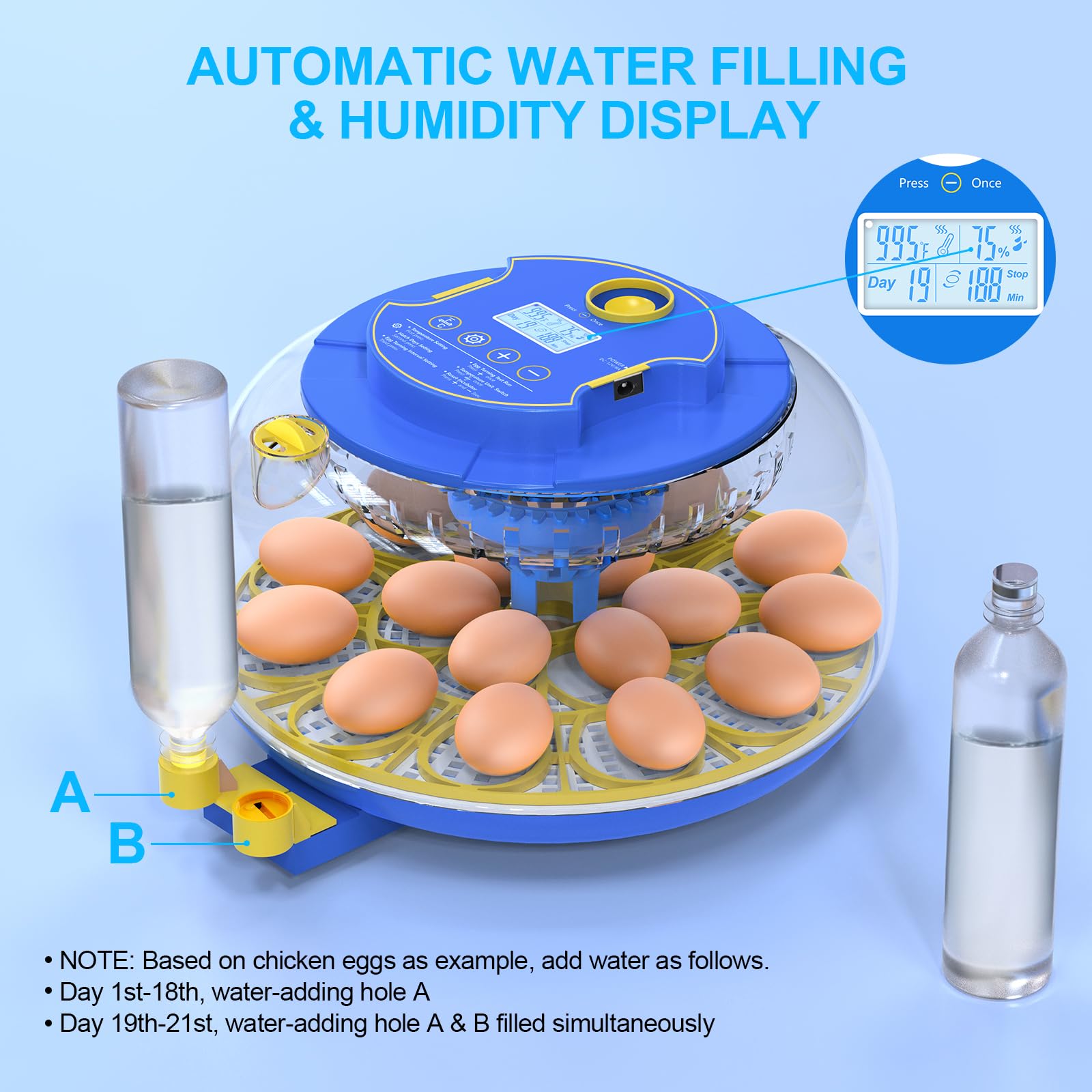 NyPots LED temperature and humidity display for precise monitoring benefit