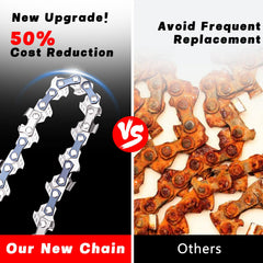 O-CONN chain installed on 20-inch bar demonstrating easy fit and readiness