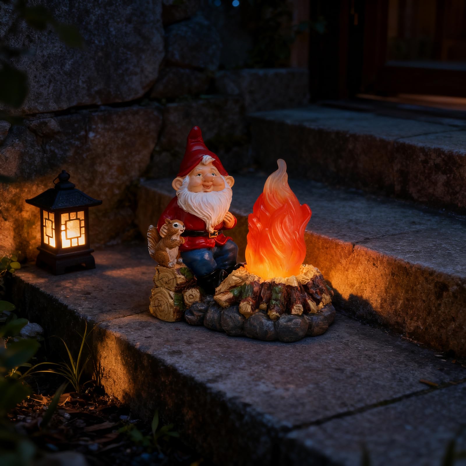 O-FarFarm gnome placed in garden showing decorative curb appeal benefit