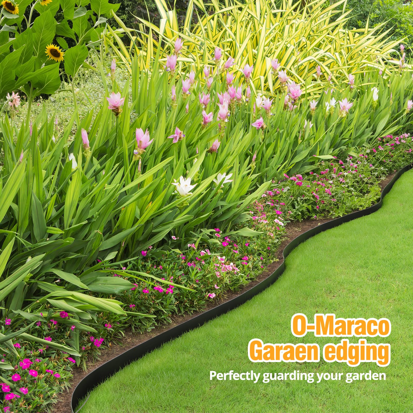 O-Maraco straight driveway border installed showing clean separation and low maintenance