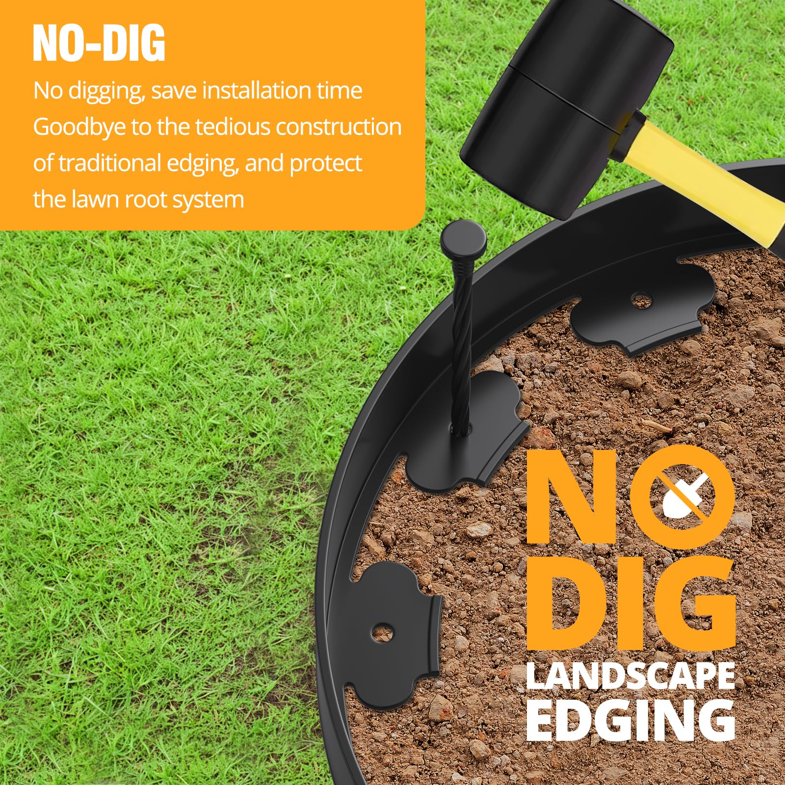 O-Maraco edging side view highlighting durable thickness and weather resistance benefit