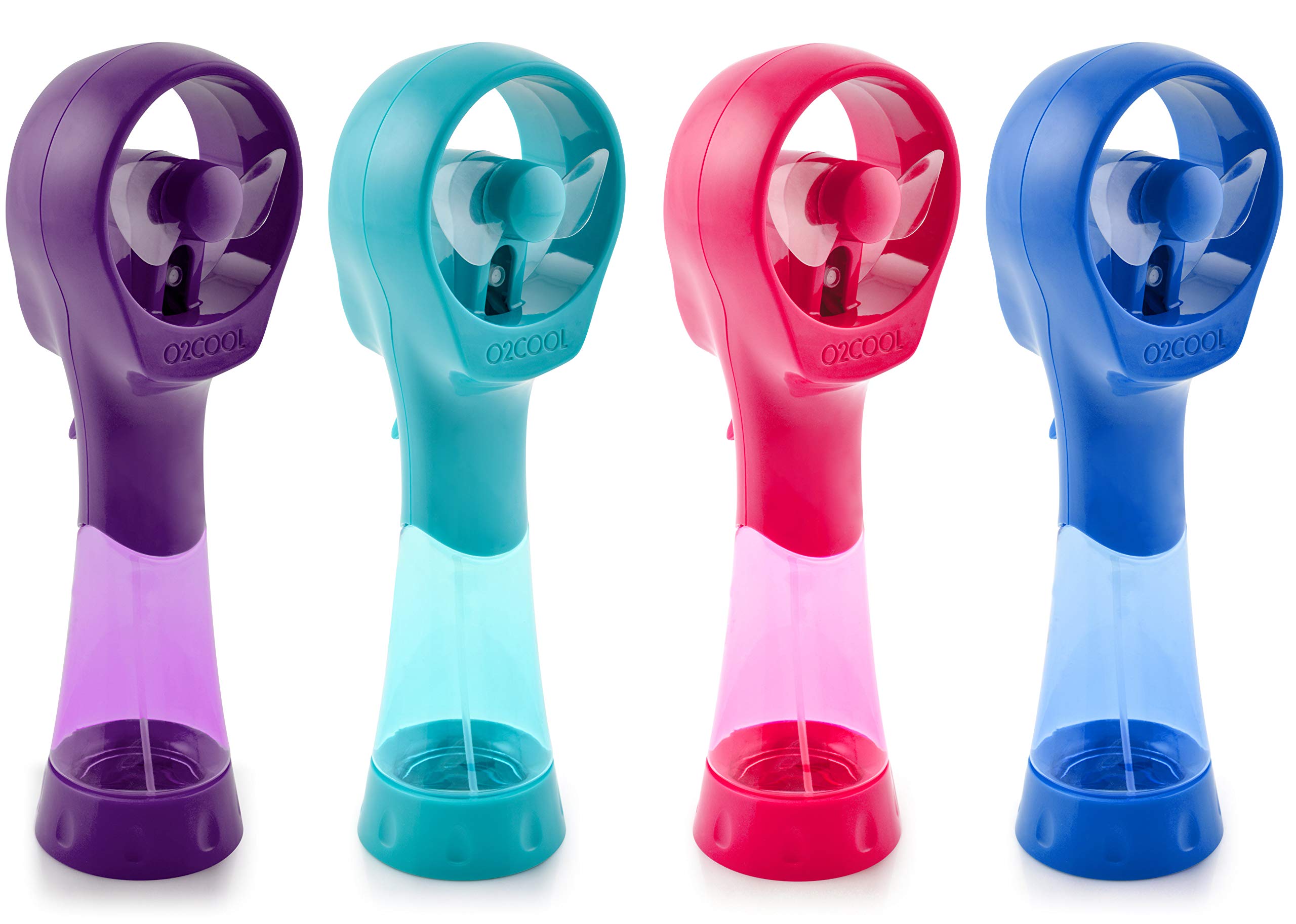 O2COOL fan beside sunglasses showing compact size for travel
