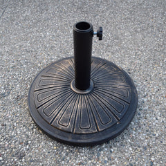 Oakland Living antique bronze round base front view showing stable design and classic finish