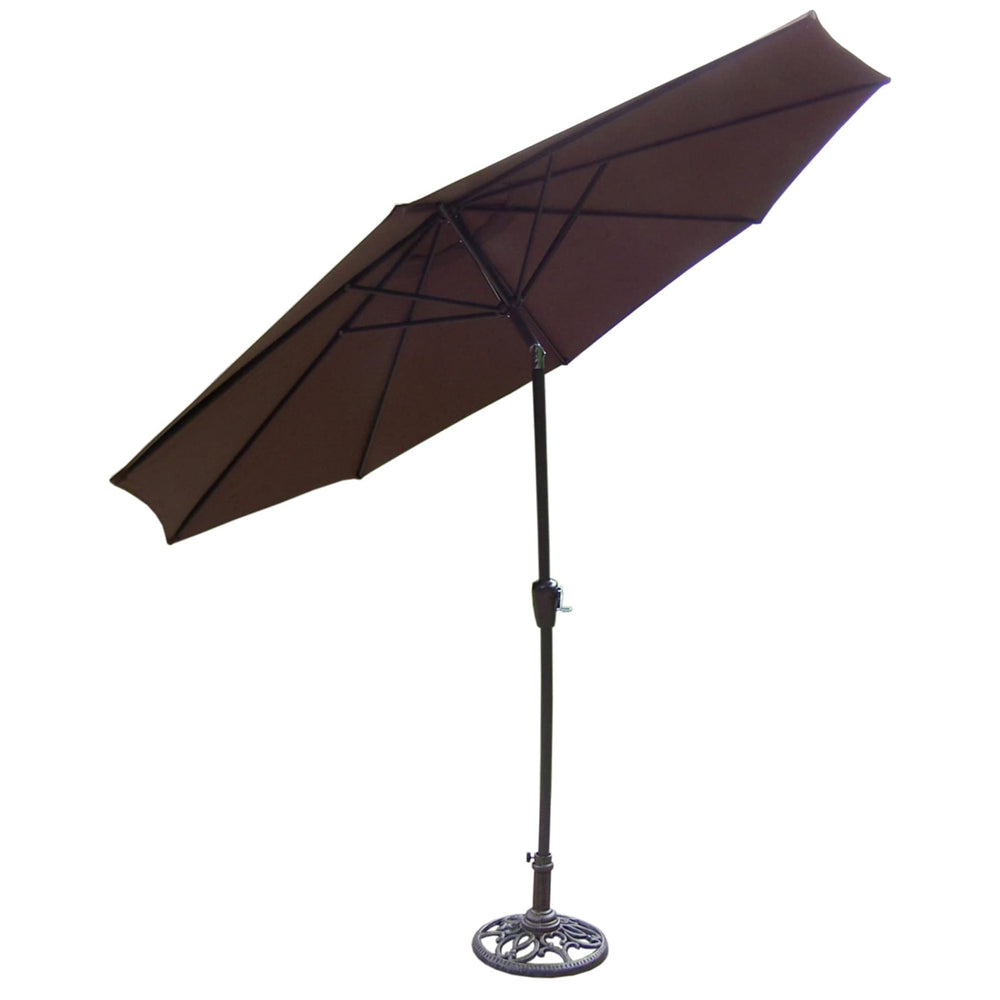 Oakland Living stand with umbrella pole showing fit for up to 1-7/8-inch poles