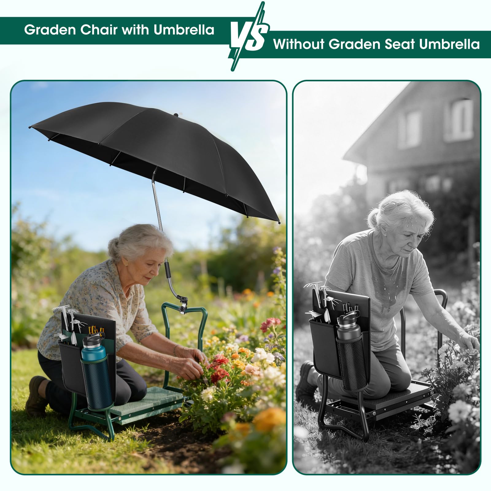 OAOA innovation cushioned kneeling pad detail showing comfort and knee support benefit