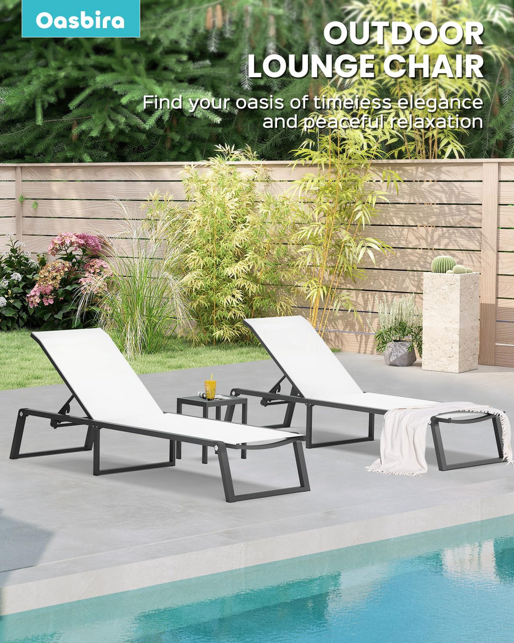 Oasbira adjustable backrest mid-recline, versatile comfort options