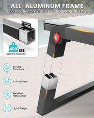 Oasbira wide-footed leg detail, improved stability on surfaces