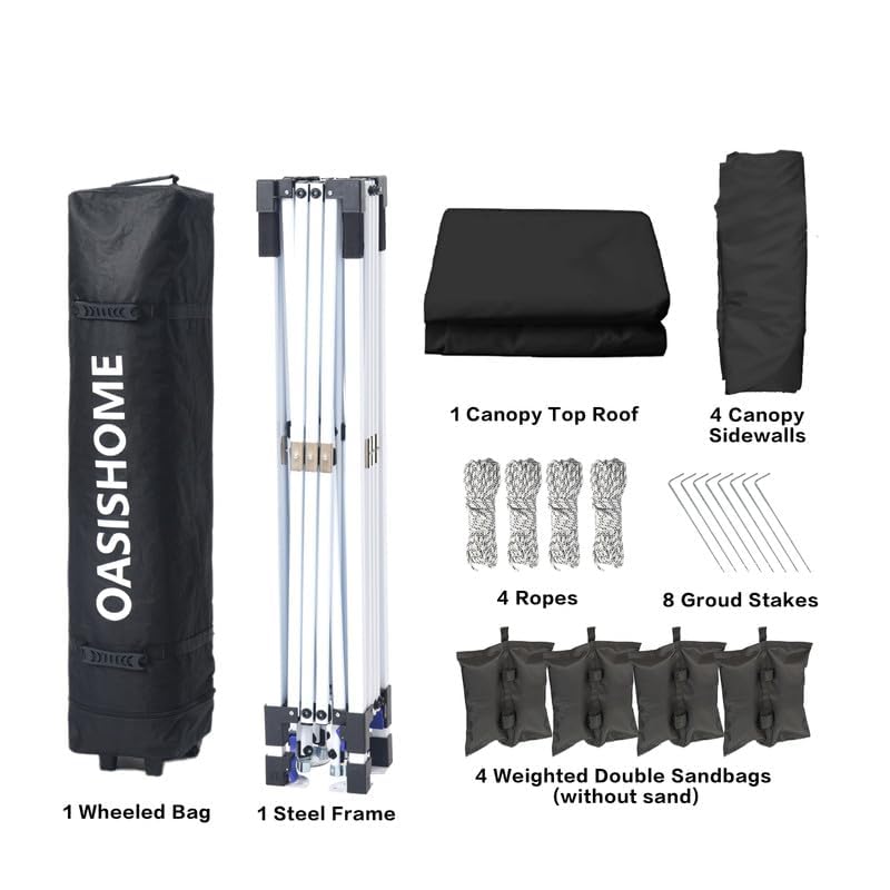 OASISHOME zippered sidewall door open for ventilation and privacy control