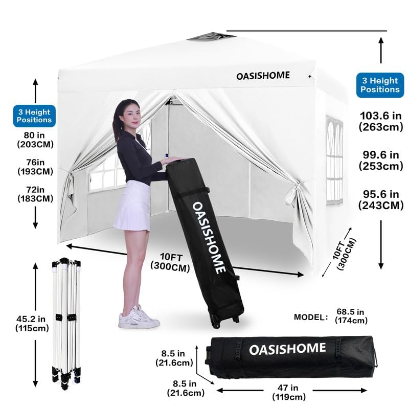 OASISHOME wheeled roller bag packed for convenient transport and storage