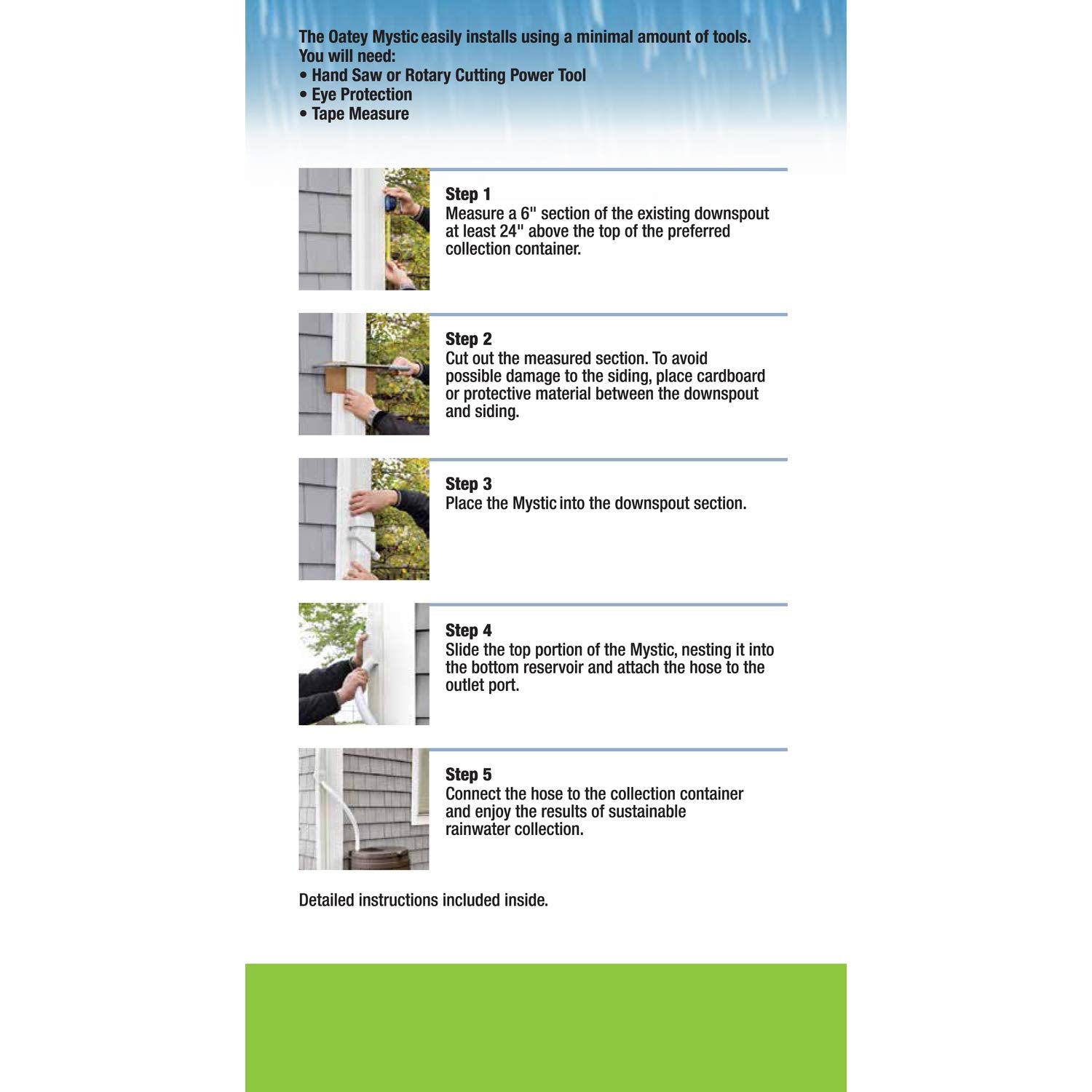Oatey painted diverter matching gutter showing customizable finish and visual blending