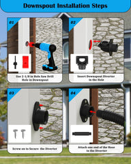 OAYAYONI flexible fill hose extended to barrel demonstrating placement flexibility