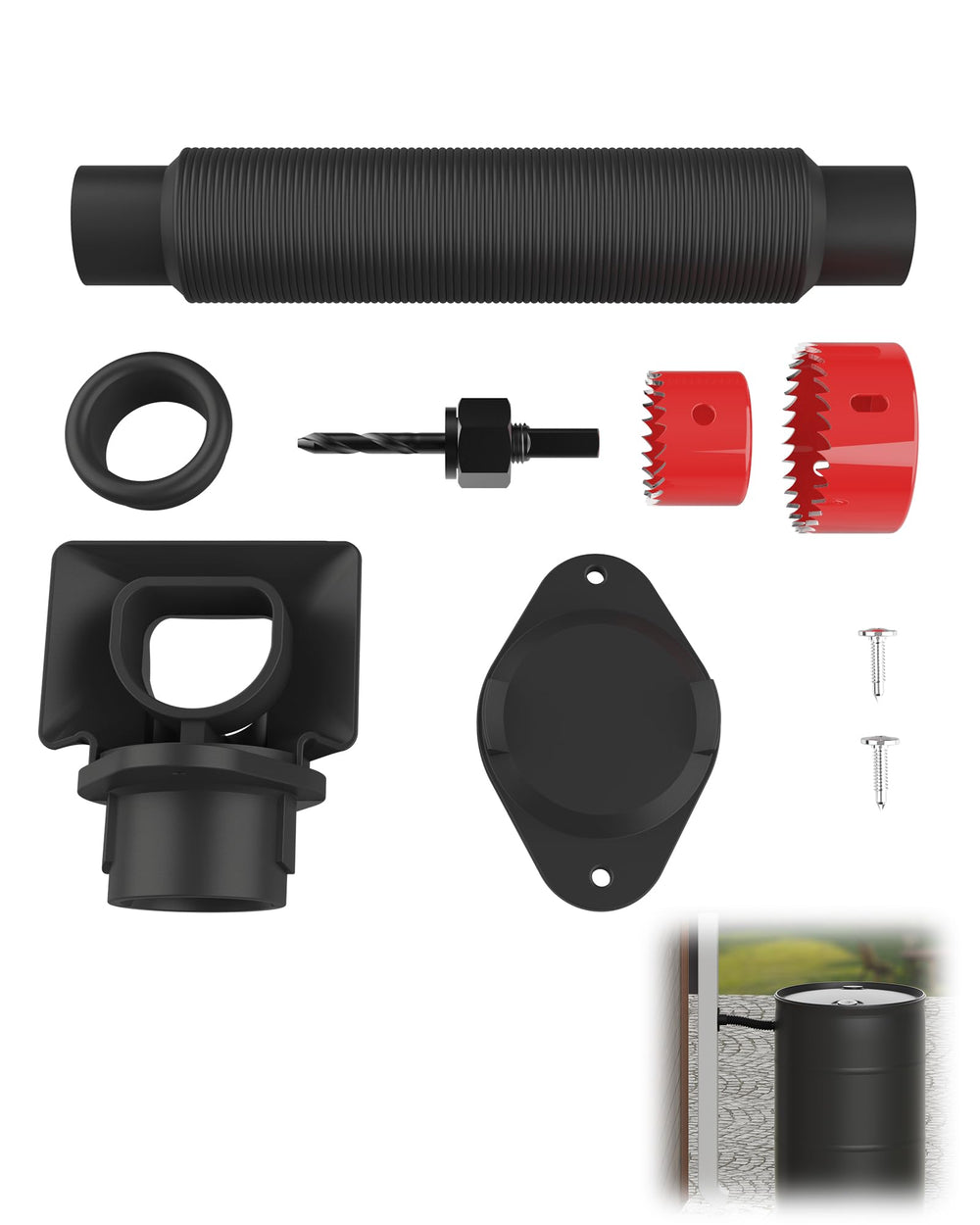 OAYAYONI diverter kit front view showing complete parts and quick install benefit