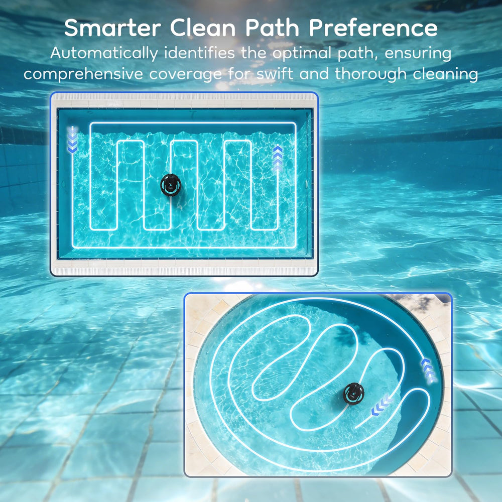 Obito H1 operating in pool showing cordless convenience and cleanliness