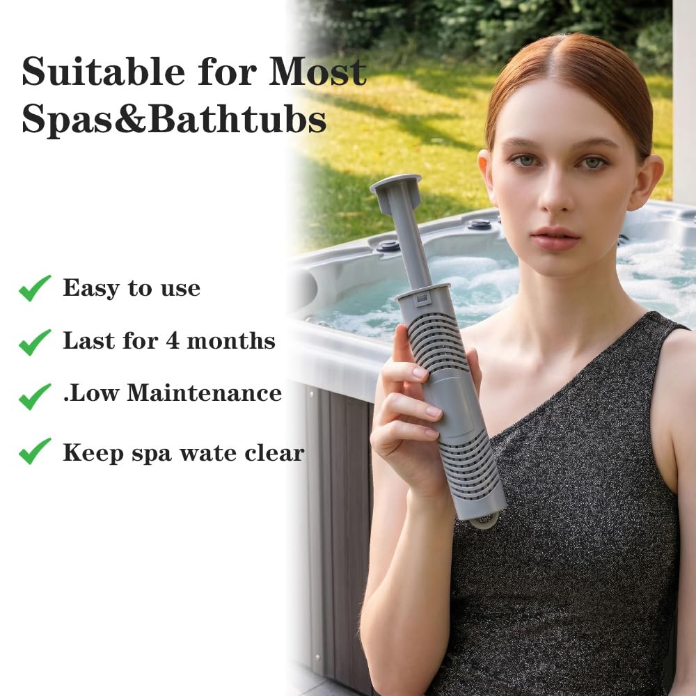 OBMAO cartridge installed in a hot tub filter demonstrating easy installation benefit