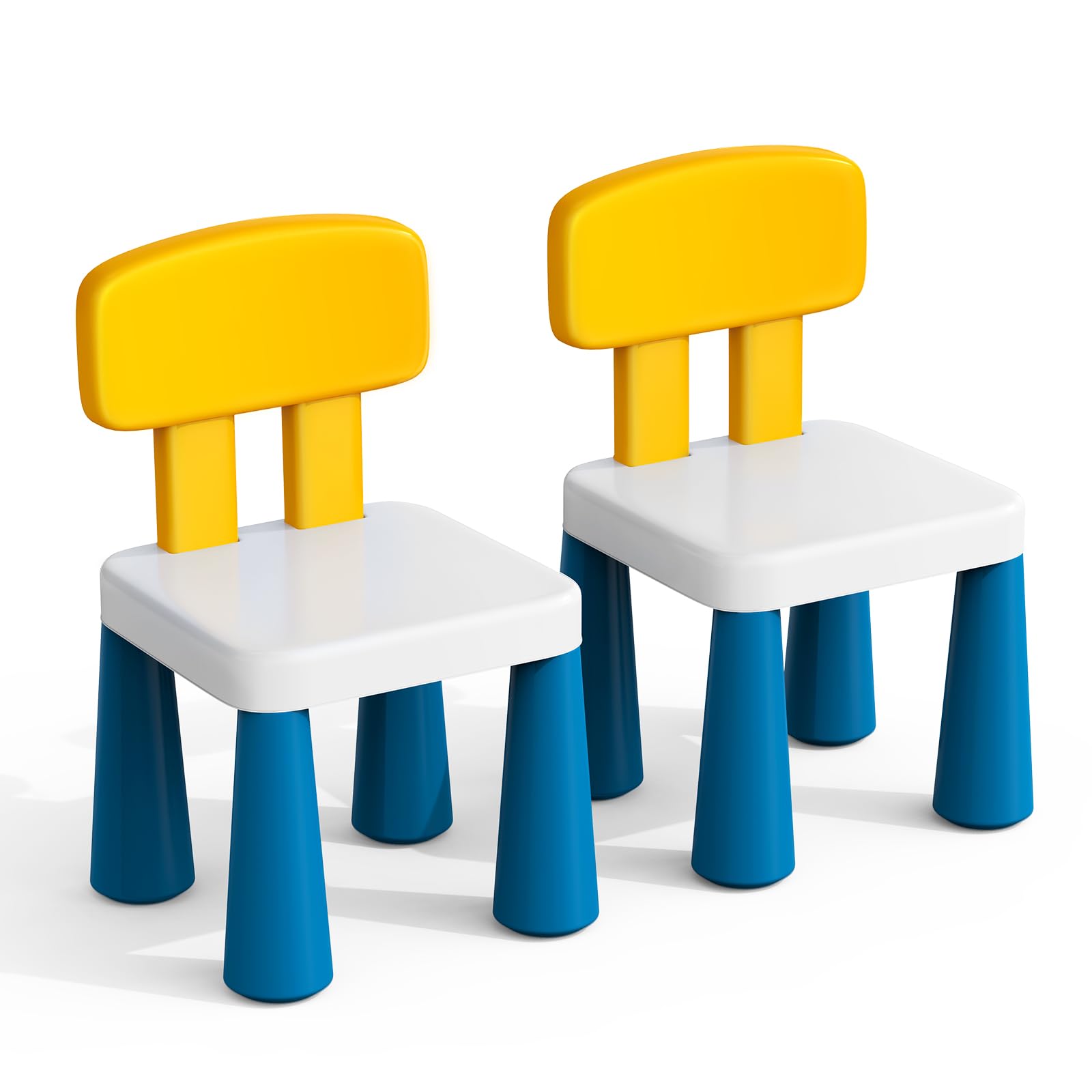 OCATO front view of two chairs showing compact nesting and easy storage