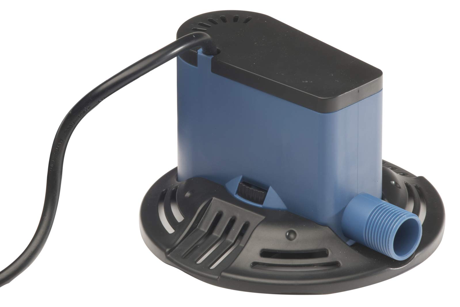 Ocean Blue cover pump front view showing hose adapter and compact design for easy setup