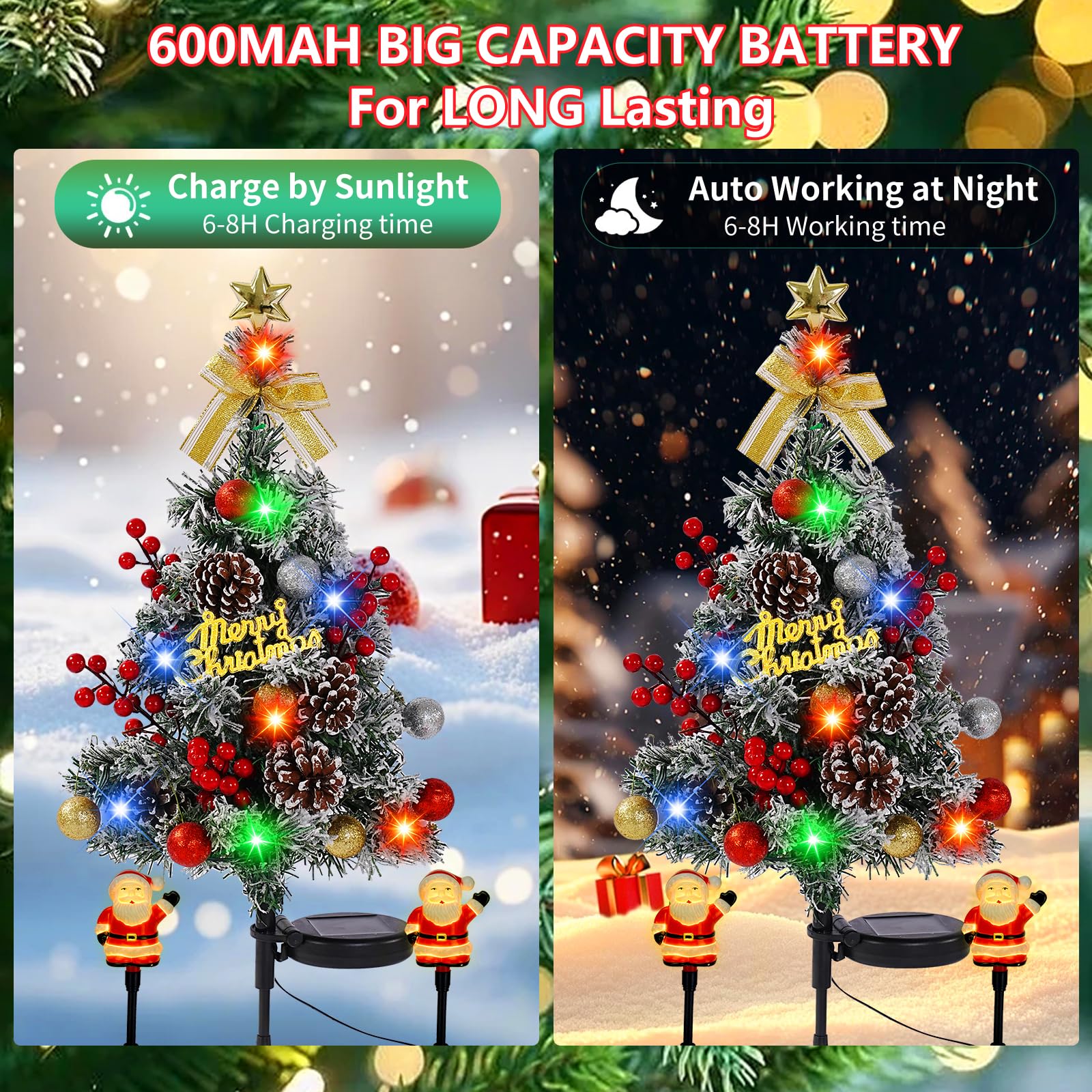 OceanWings solar panel and Santa lamp detail showing easy solar charging benefit