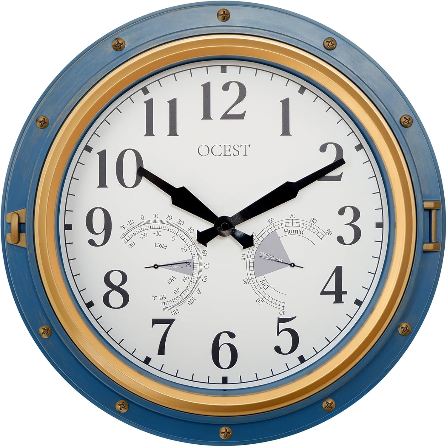 OCEST front face showing easy-read numerals and vintage charm