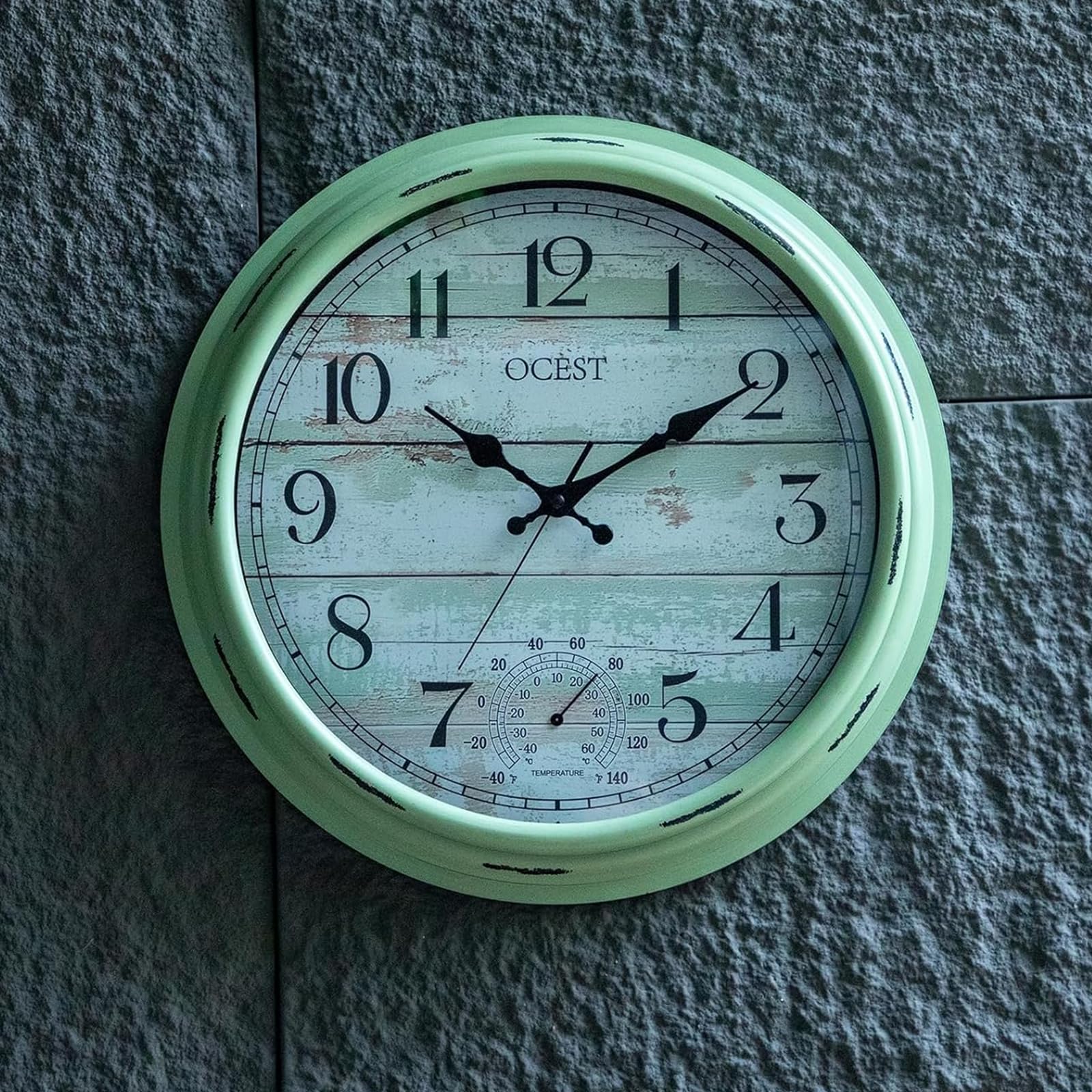 OCEST close-up of wood-grain frame highlighting elegant finish and durability