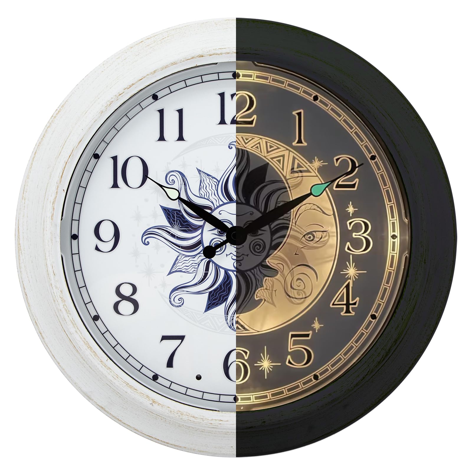 OCEST front view of 15 inch outdoor clock showing clear numbers and frame benefit visibility