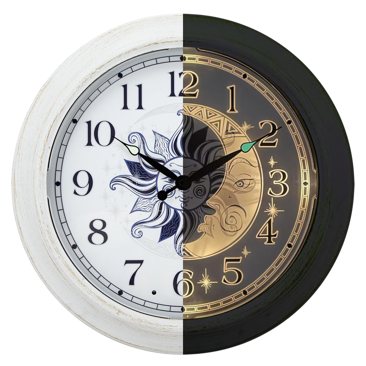 OCEST front view of 15 inch outdoor clock showing clear numbers and frame benefit visibility