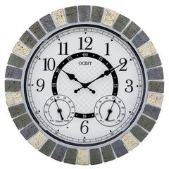 OCEST front view clock face shows clear numbers and readable time for easy outdoor viewing