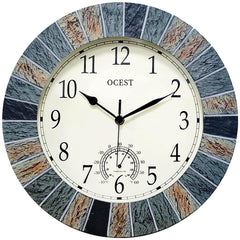 OCEST front view clock showing clear numerals and quiet quartz benefit