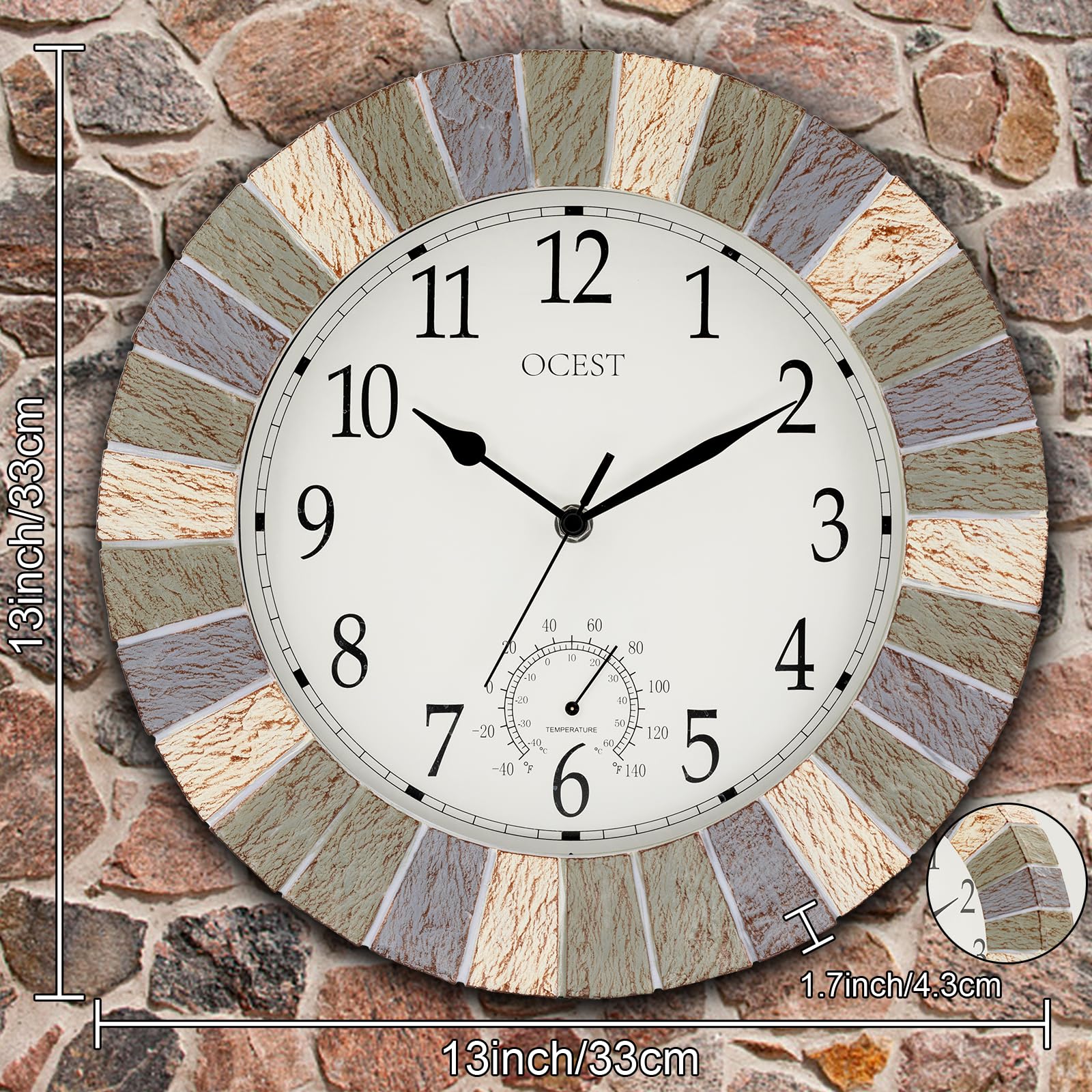 OCEST clock in kitchen lifestyle scene enhancing indoor décor and practicality