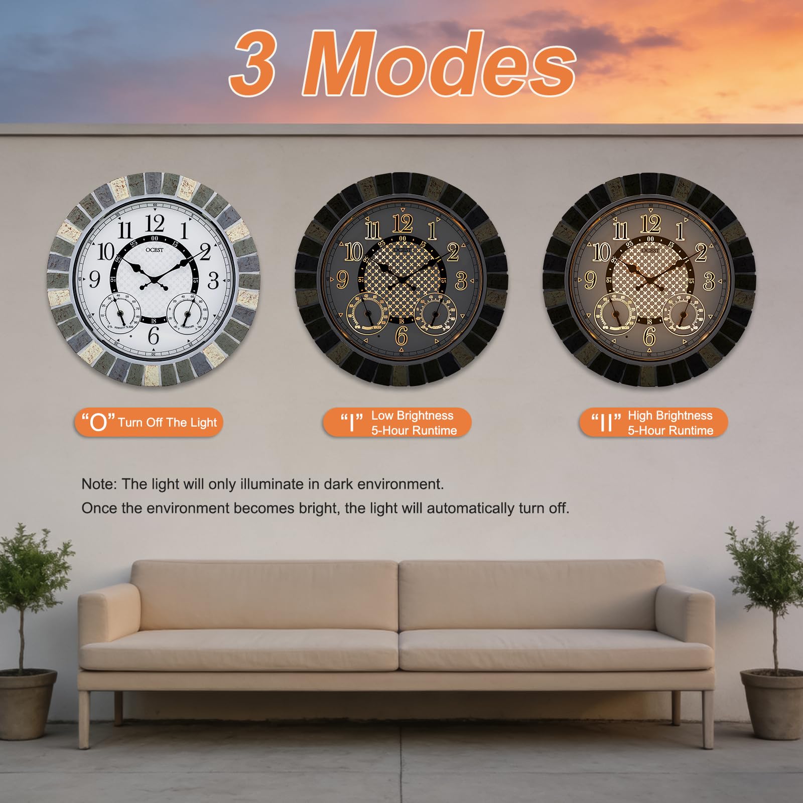 OCEST in patio setting showcases outdoor styling and functional weather resistance