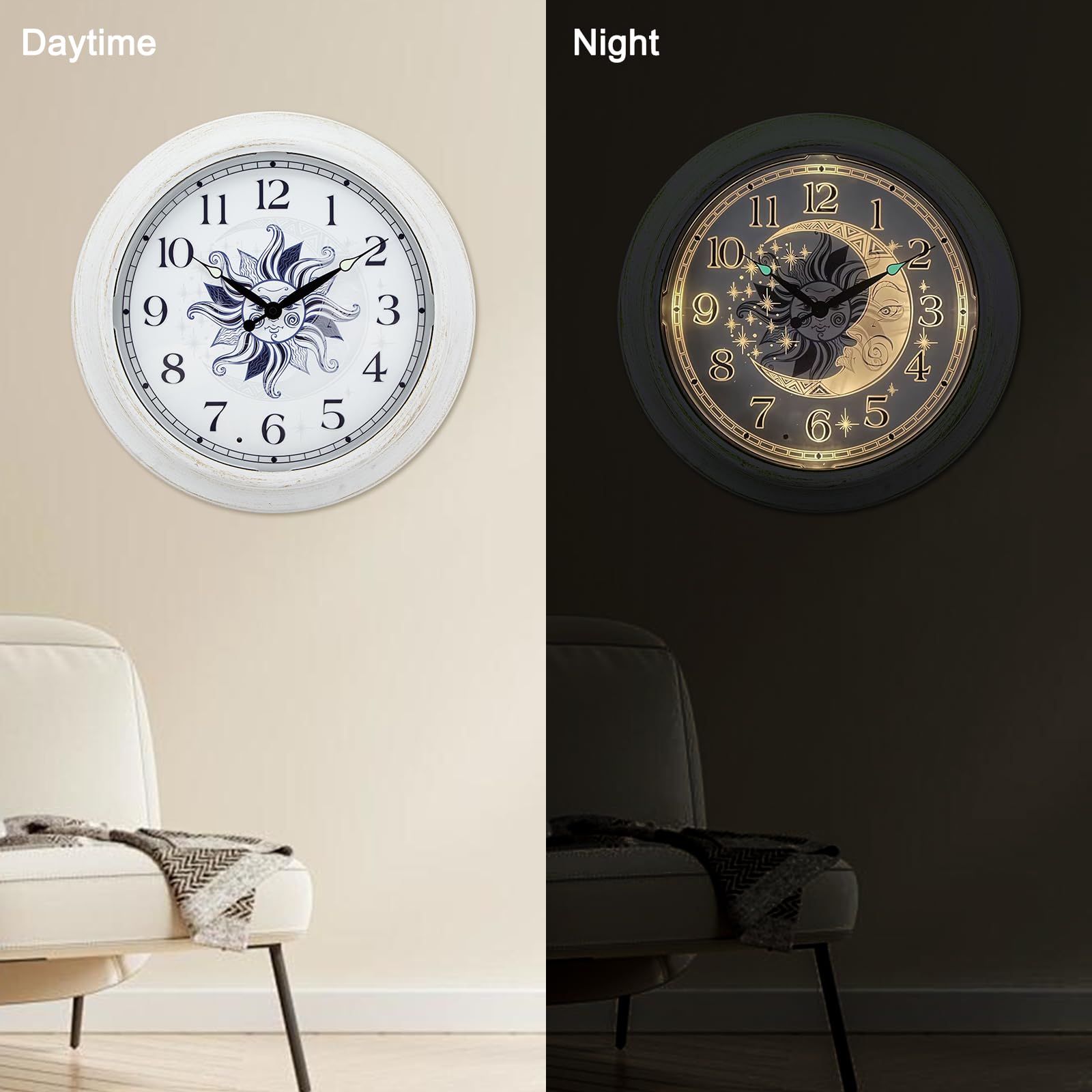 OCEST illuminated night moon pattern demonstrating LED glow and ambience benefit
