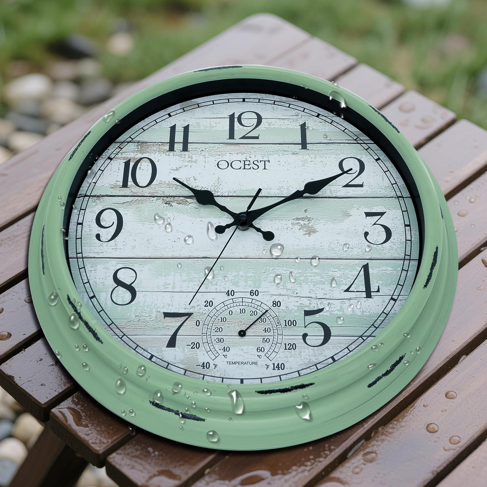 OCEST clock hands close-up demonstrating silent quartz movement for quiet rooms