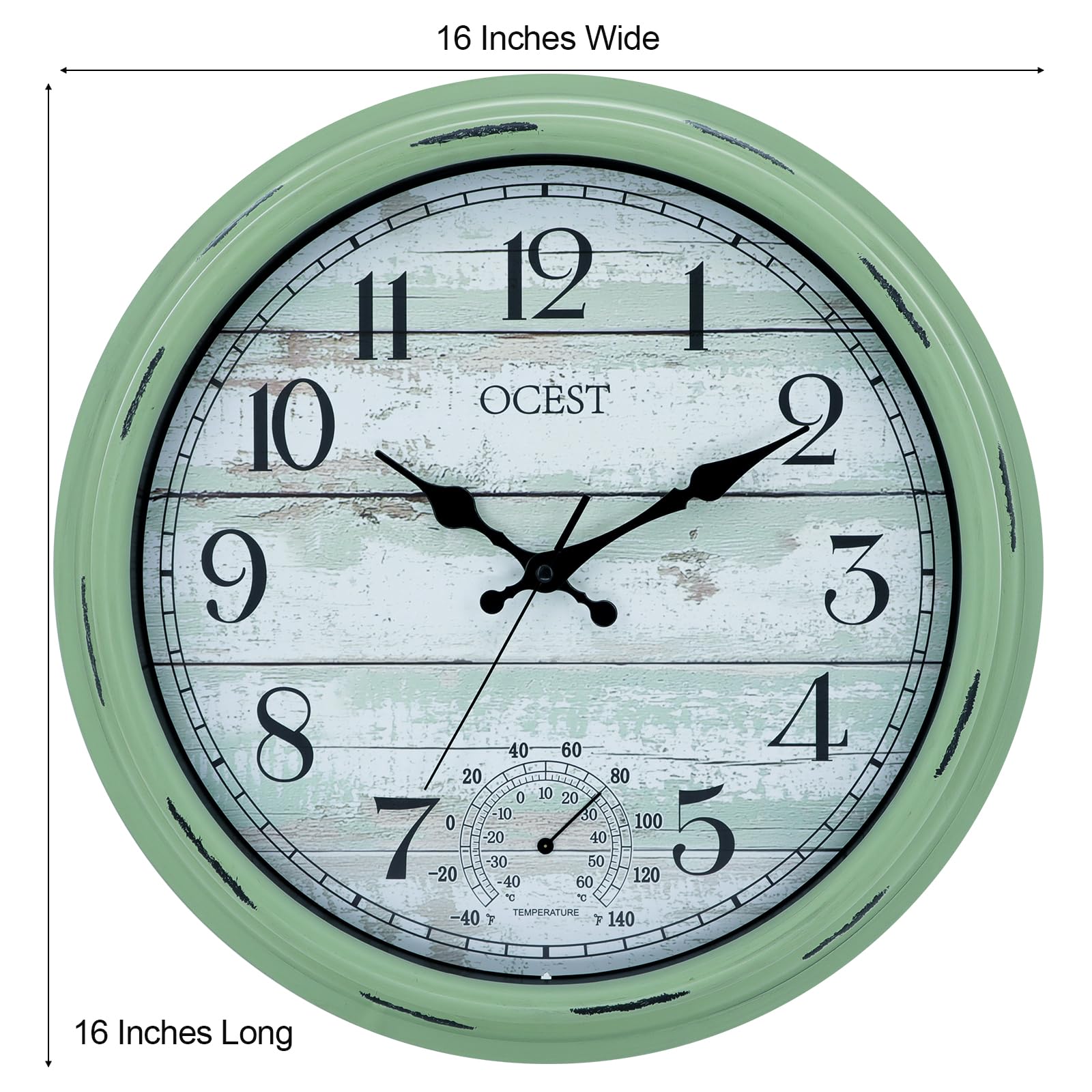 OCEST next to ruler showing 16-inch scale for accurate size reference