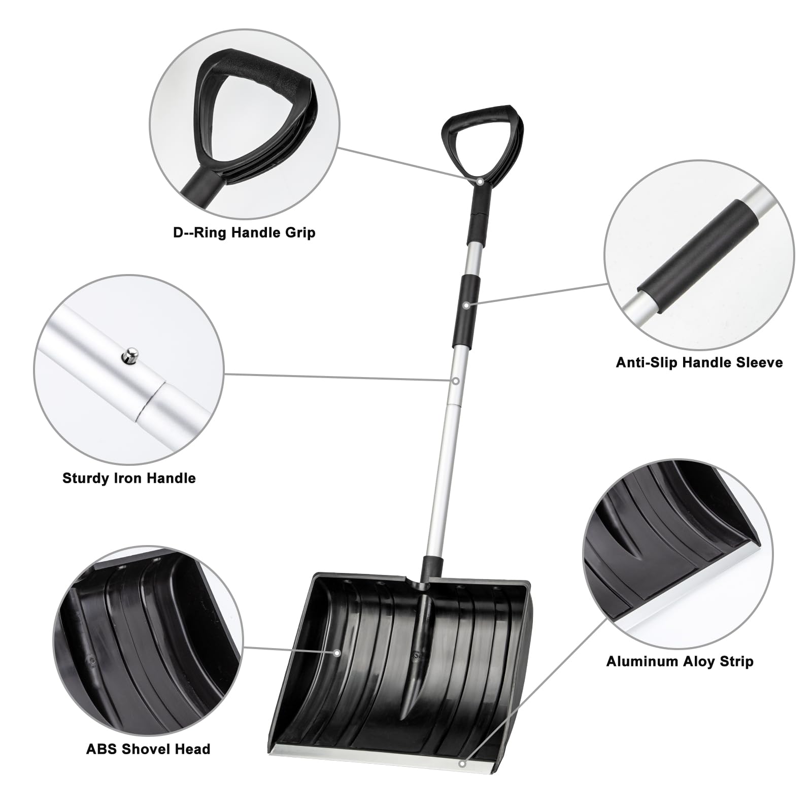 OCGIG handle close-up with D-grip and anti-slip foam to reduce hand fatigue