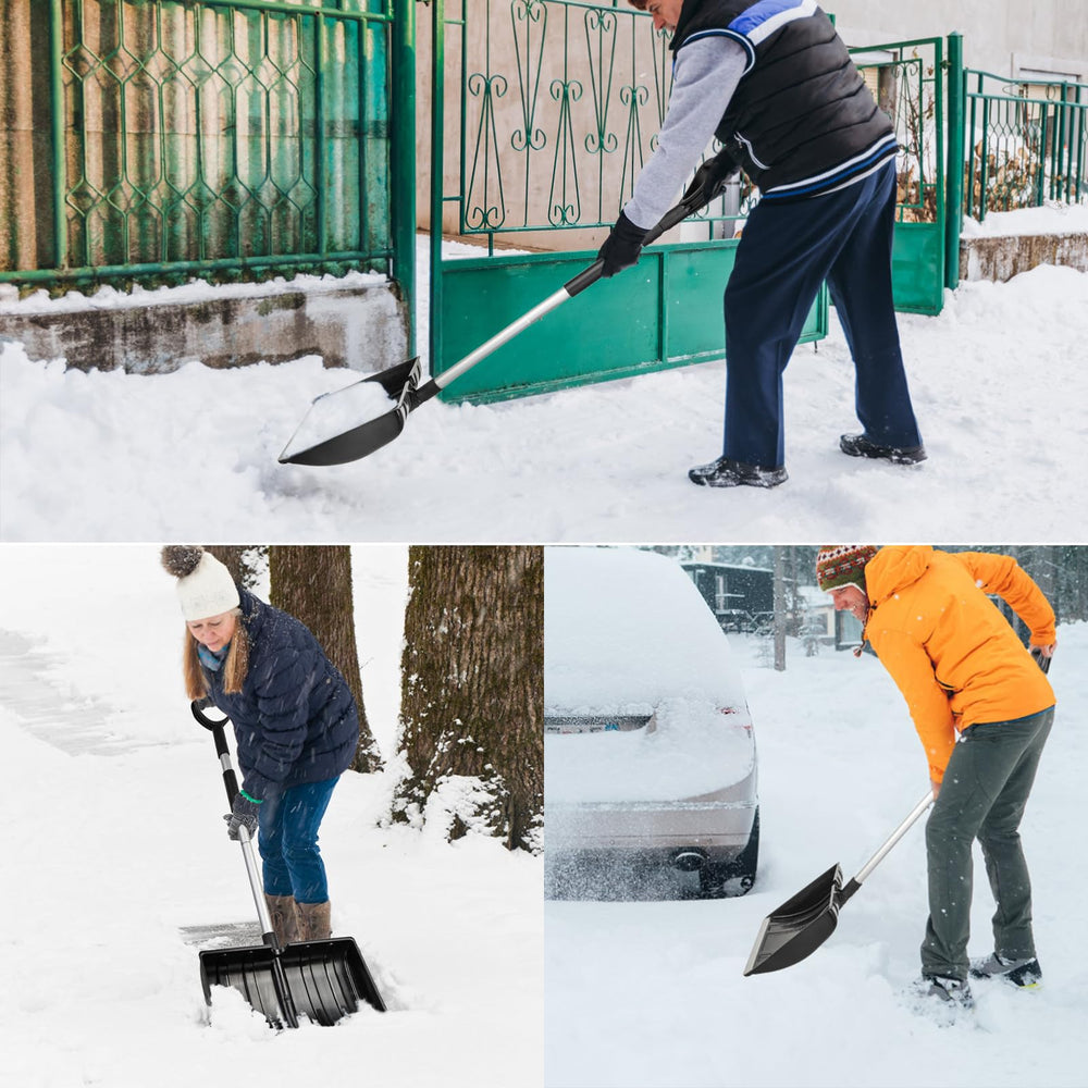 OCGIG shovel in use clearing driveway for quicker, safer winter passage