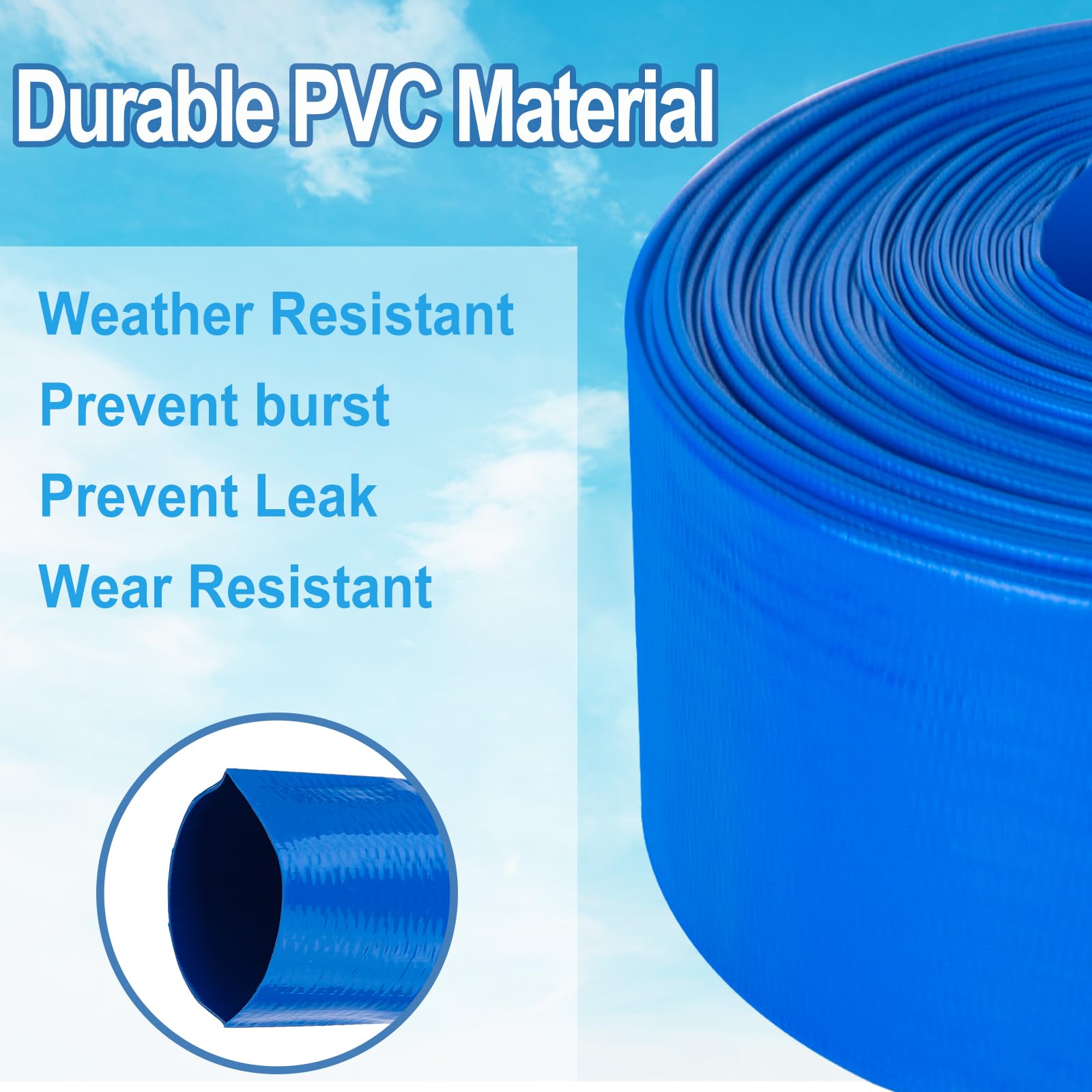 OCGIG hose outdoors in sun and snow showing weather durability