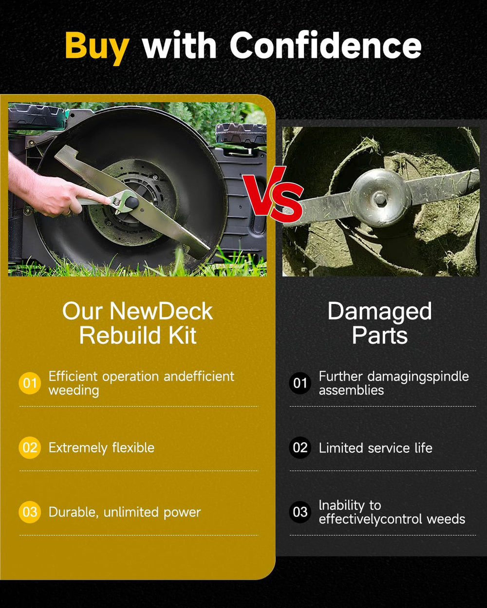 OCPTY spindle assembly detail highlighting durable construction and fitment