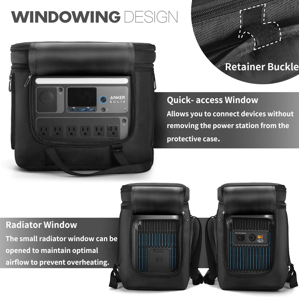 OCXLLEATLY accessory compartment with cables neatly stored for easy access