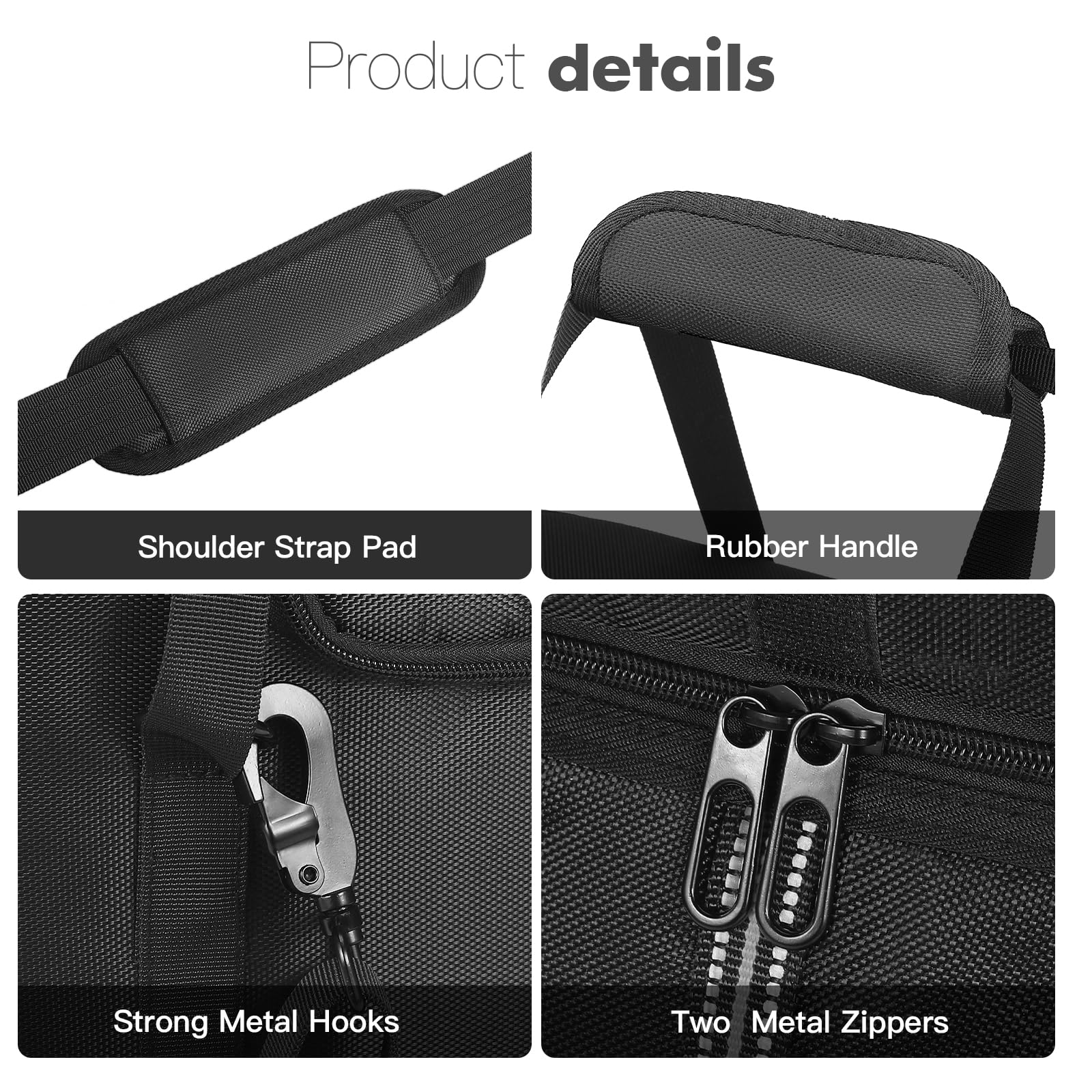 OCXLLEATLY external pocket storing cables for instant access