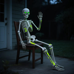 Oddwaxs front view showing full 5.4ft skeleton for realistic yard impact