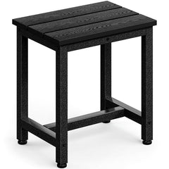 ODK front view of black Adirondack side table showing compact stability.
