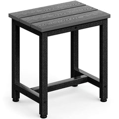 ODK side table front view showing compact grey design and stable base
