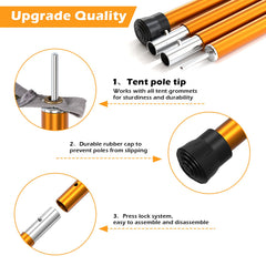Odoland close up of stainless steel spring connector demonstrating quick assembly