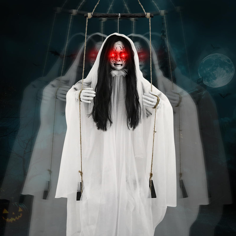 odotoino front view hanging bride showing full 6.2FT presence and creep factor