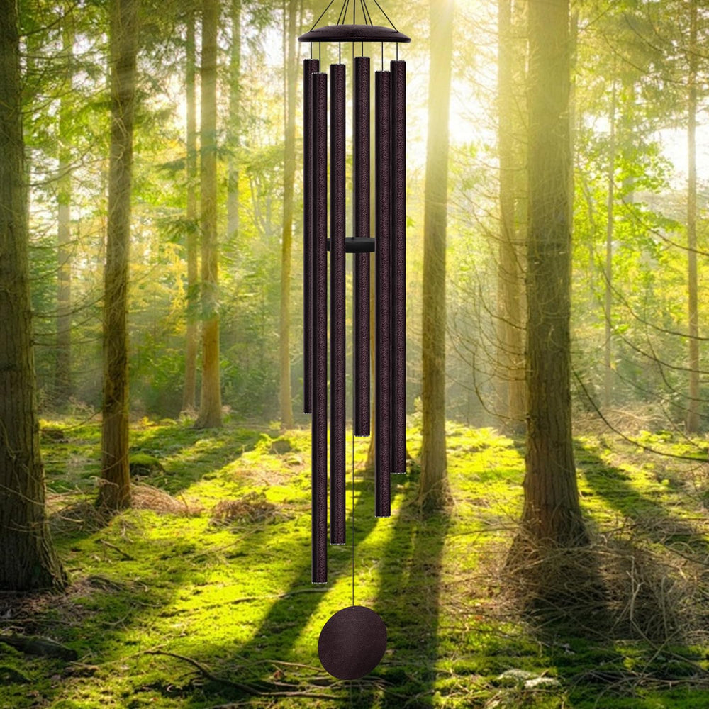 ODRODR front view of full 66-inch wind chime showing deep tones