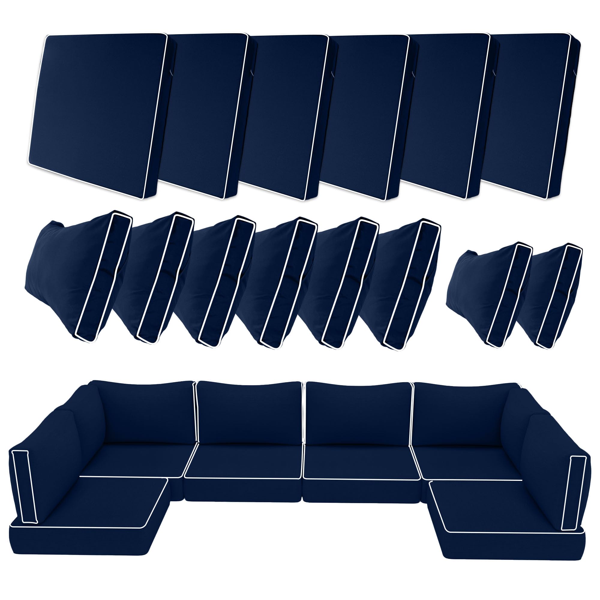 Odsiikly front view navy blue covers showing full set and refreshed look