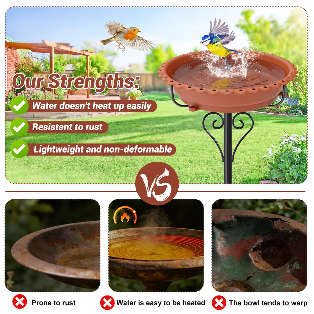 ODSNANIE small songbird bathing in bowl demonstrating attraction and usability