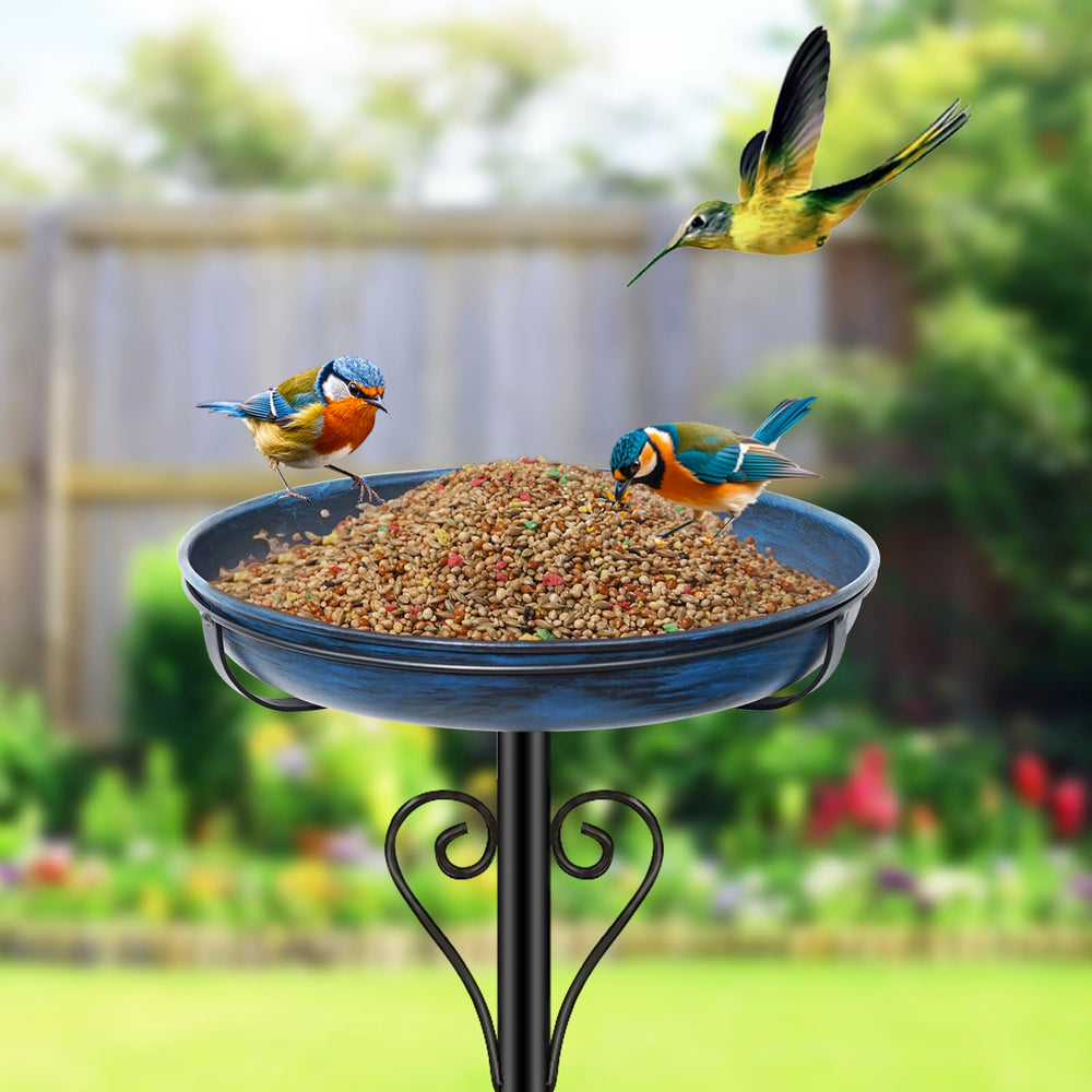ODSNANIE birdbath in garden with birds perched showcasing wildlife attraction